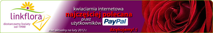 Kwiaciarnia internetowa linkflora.pl najczęściej polecana przez użytkowników PayPayl.com!