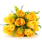 Zamów kwiaty do Polski: Bukiet 9 Żółtych Róż