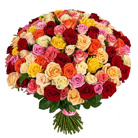 Order flowers to Poland: 101 Multicolor Roses Bouquet