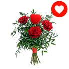 Zamów kwiaty do Polski: Bukiet Walentynkowe Serce